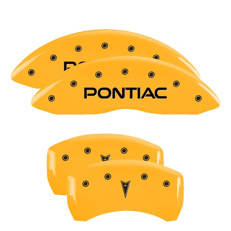 MGP 4 Caliper Covers Engraved Front Pontiac Rear Arrow Yellow Finish Blk Char 2001 Pontiac Firebird 18028SPONYL 18028SPONYL Photo - Primary