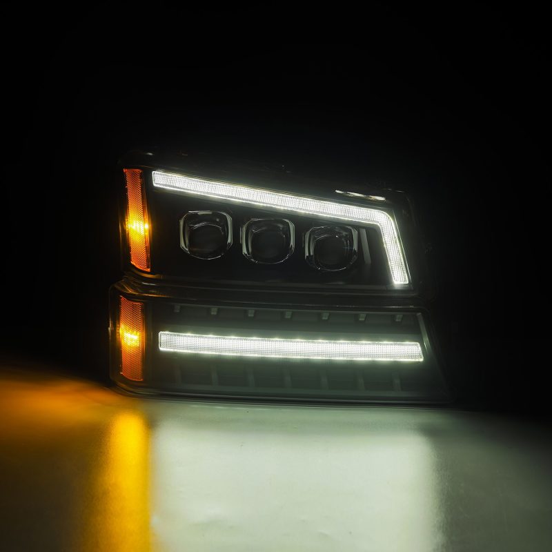 AlphaRex 03-06 Chevy Silverado 1500/2500HD/3500HD/Avalanche Black NOVA LED Proj Headlights 880256