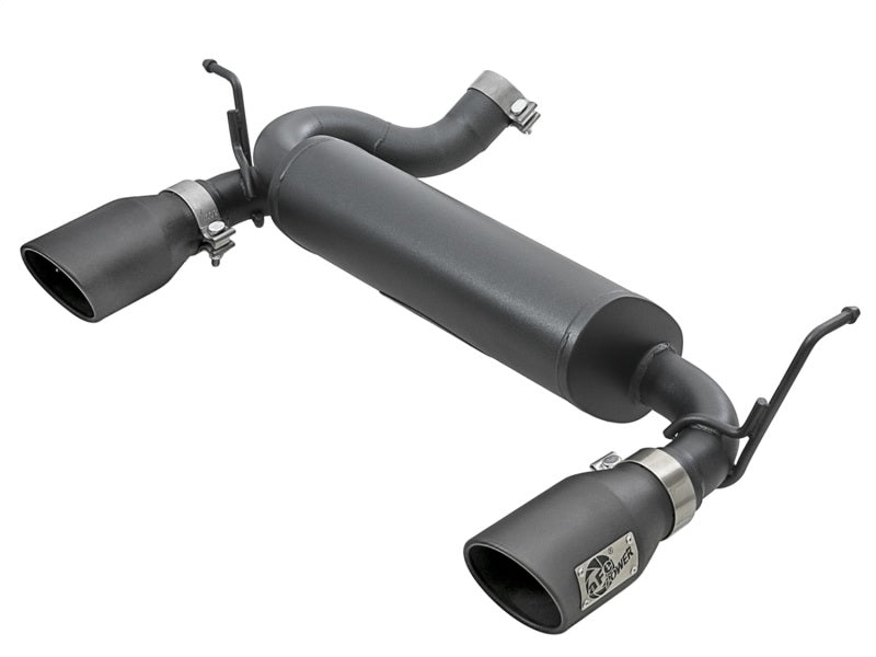 aFe Rebel Series 2.5in 409 Stainless Steel Axle-Back Exhaust System w/ Bla 49-48061-B Photo - Primary