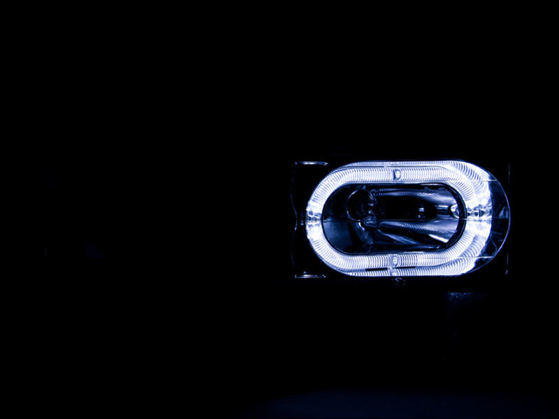Anzo Black Crystal Halo Headlights 1992-1999 Chevy Suburban 111007 Photo - Unmounted
