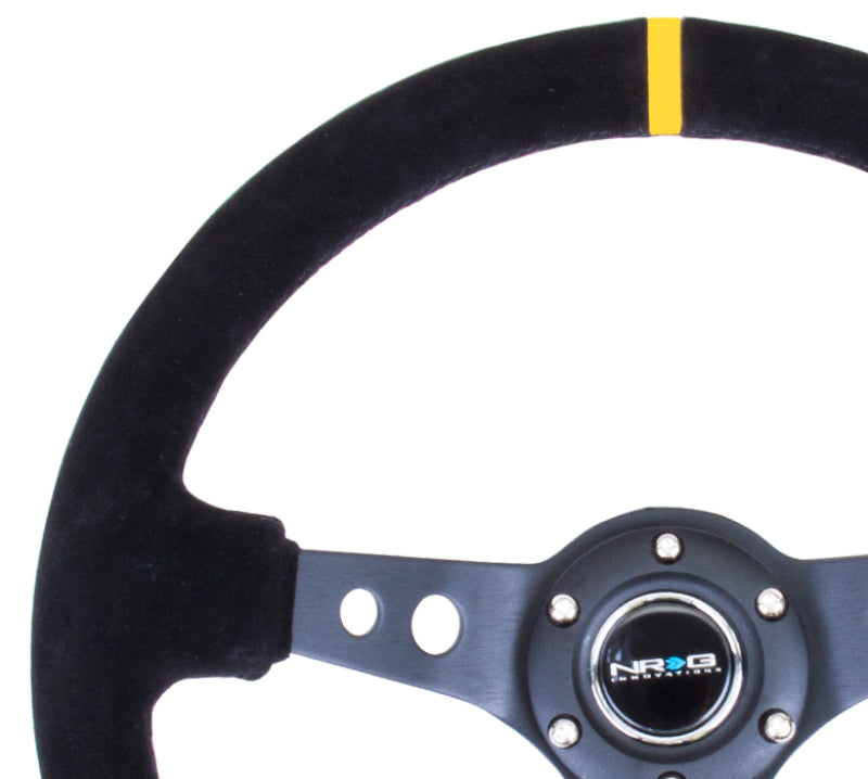 NRG Reinforced Steering Wheel-350mm Sport Steering Wheel (3" Deep)-Suede RST-006S-Y User 1