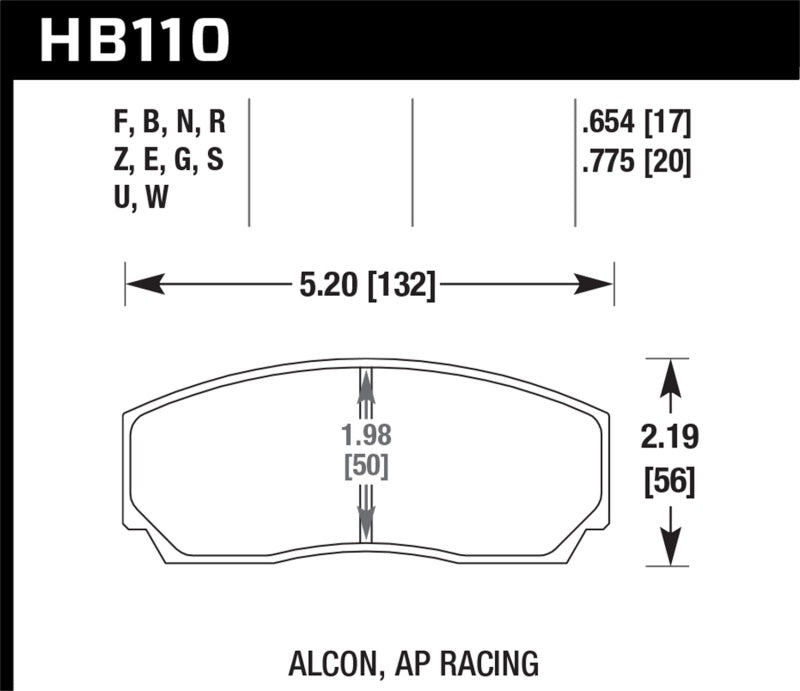 Hawk Disc Brake Pad HB110S.654 Photo - Primary