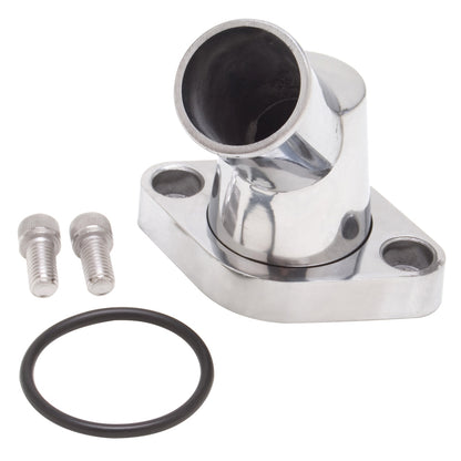 Edelbrock Waterneck Sbc/BBC 45-Degree Two-Piece Cast SwIVel Polished 4817 4817 Photo - Primary