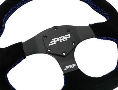 PRP Seats PRP Suede D-Shape Steering Wheel - Blue G251 G251 Photo - Close Up