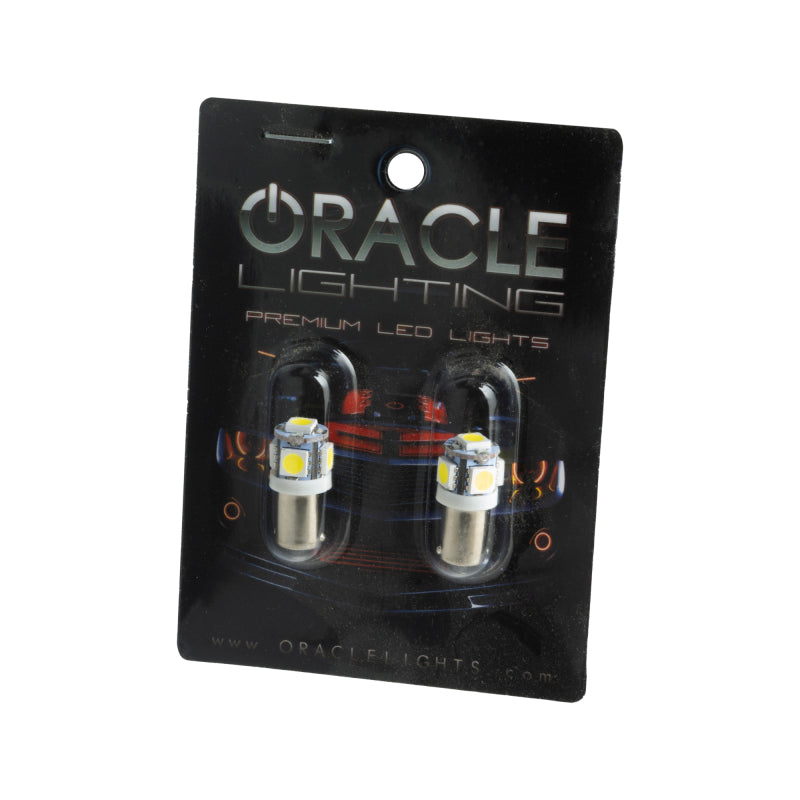 ORACLE Lighting Oracle BA9S 5 LED 3 Chip Bayonet Bulbs (Pair) - White 4904-001 4904-001 Photo - lifestyle view