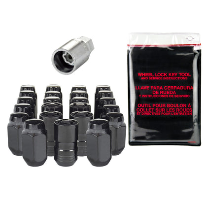 McGard SplineDrive Tuner 23-PC Jeep JL Install Kit w/Locks & Tool (Cone) M14X1.5 / 22m Hex - Black 84585BK 84585BK Photo - out of package