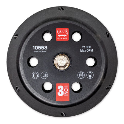 Griots Garage 3in Vented Random Orbital Backing Plate 10553