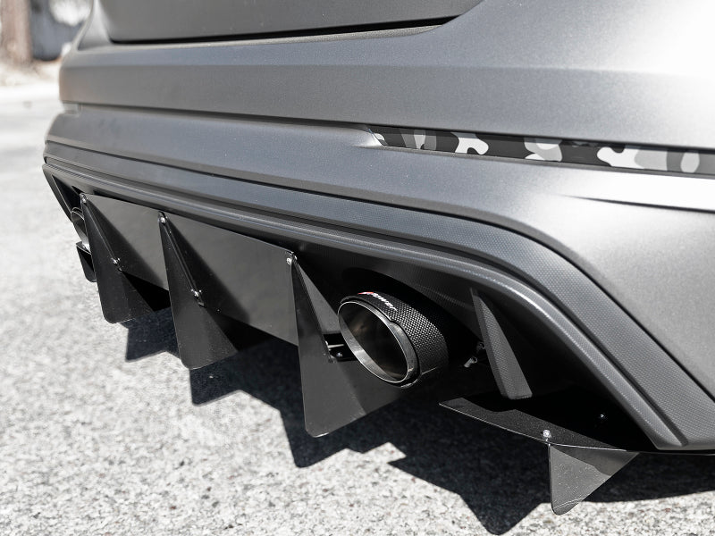 aFe Takeda 3in 304 SS Axle-Back Exhaust System w/ Carbon Fiber Tips 16-18 Ford Focus RS I4-2.3L (t) 49-33104-C 49-33104-C Photo - Mounted