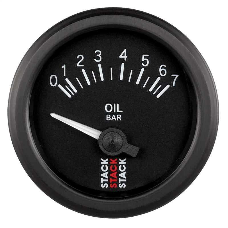 Autometer Stack 52mm 0-7 Bar M10 (M) Electric Oil Pressure Gauge - Black ST3201 ST3201 Photo - Primary