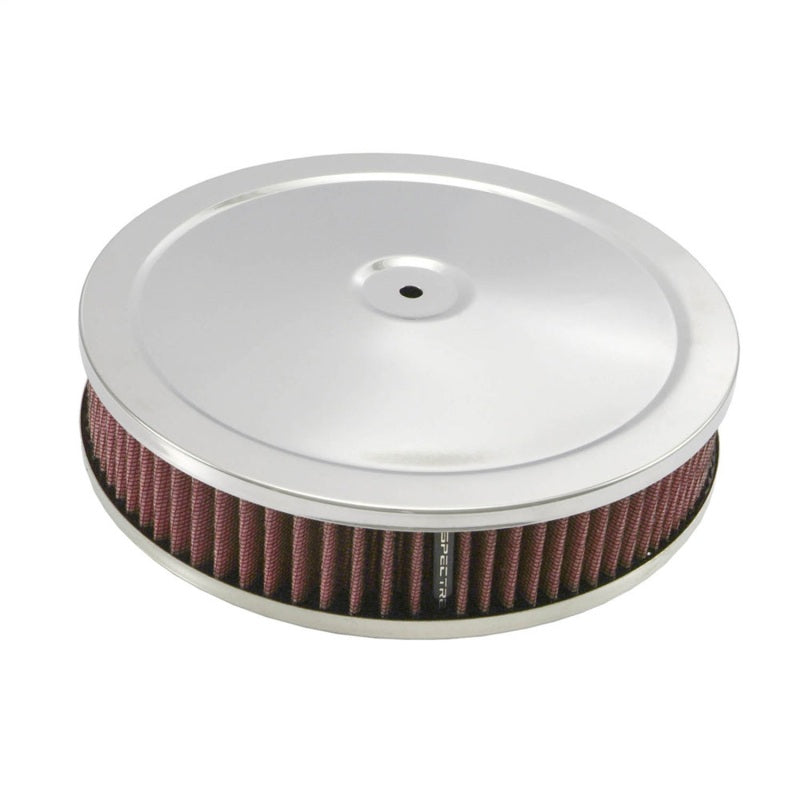 Spectre HPR Round Air Cleaner 9in. X 2in. - Chrome/Red 47708 47708 Photo - Primary