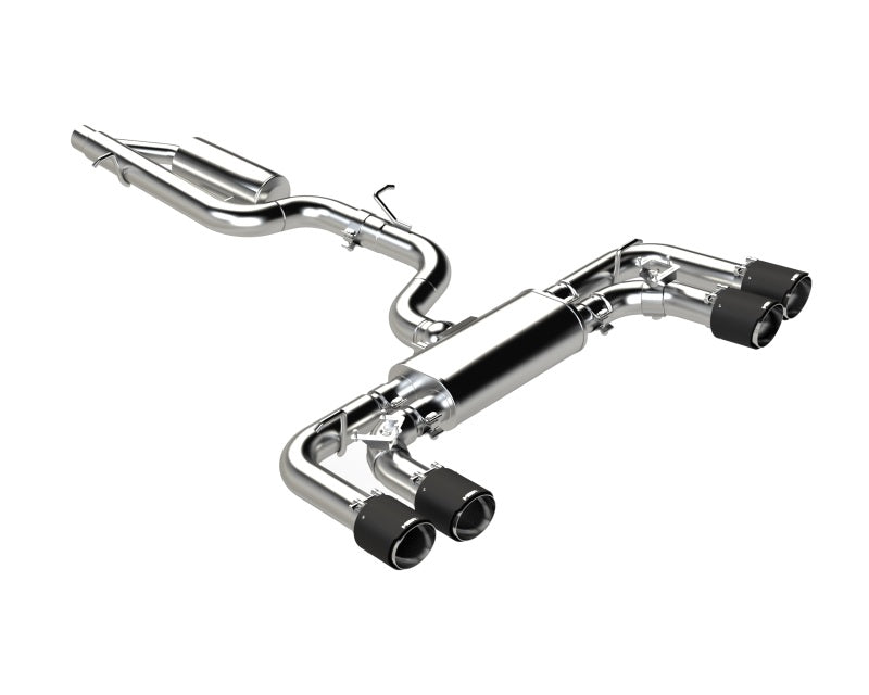 MBRP 2022 Volkswagon Golf R MK8 T304 Stainless Steel 3in Cat-Back, Quad Rear Exit- Carbon Fiber Tips S46133CF S46133CF Photo - Primary