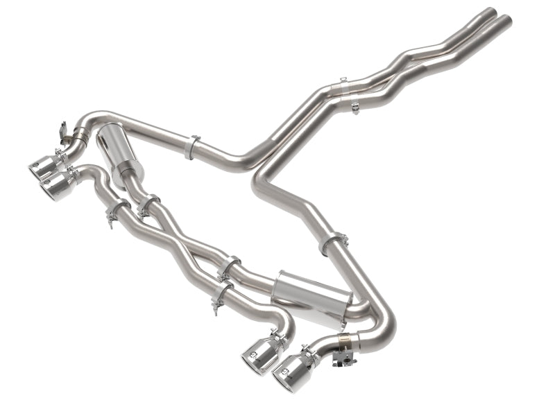 aFe 20-22 Audi RS6 Avant V8 4L(tt) MACH Force-Xp 3in to 2.5in 304 SS Cat-Back Exhaust w/Polished Tip 49-36448-P 49-36448-P Photo - Primary