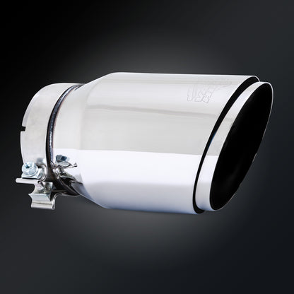 Vance and Hines Vance & Hines 5inX6.5inX12in Universal Exhaust Tip Twin Slash 26916