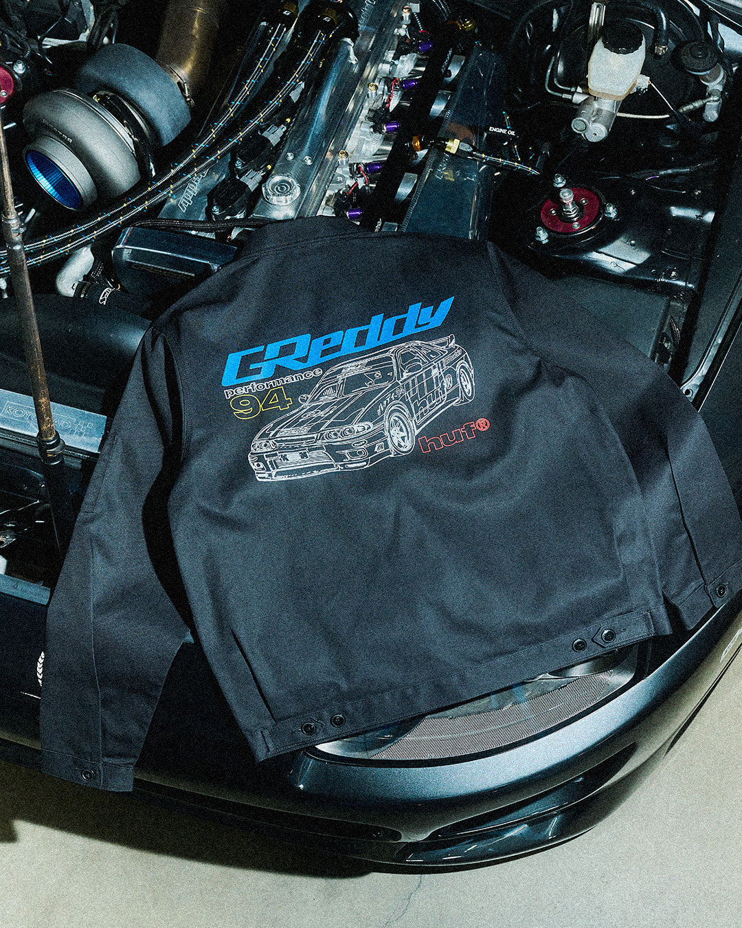 GReddy HUF x GReddy Diagram Work Jacket - Black