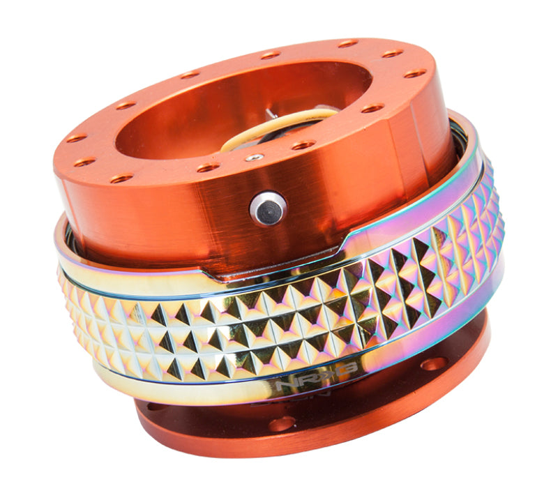 NRG Quick Release Kit - Pyramid Edition - Orange Body / Neochrome Pyramid Ring SRK-210OR/MC SRK-210OR/MC Photo - Primary