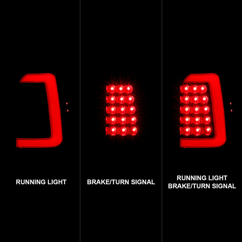 ANZO 1997-2004 Dodge Dakota LED Taillights Black Housing Clear Lens Pair 311347 311347 Photo - Unmounted