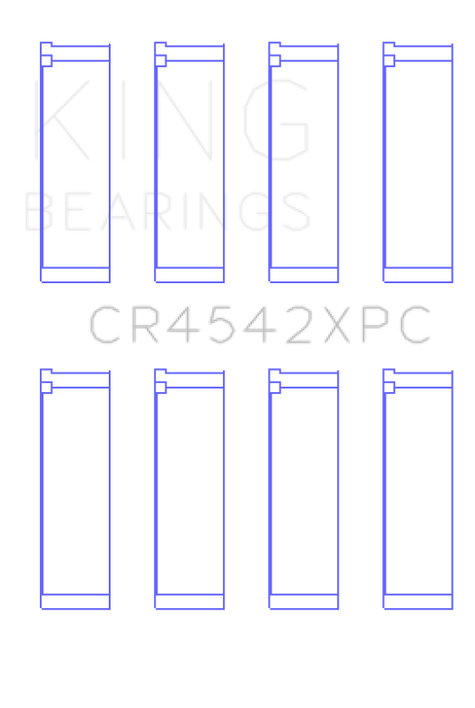 King Engine Bearings King Honda K-Series (Size STD) pMaxKote Performance Rod Bearing Set CR4542XPC CR4542XPC Photo - Primary