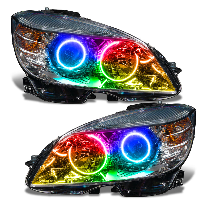 ORACLE Lighting Oracle 08-11 Mercedes Benz C-Class Pre-Assembled Headlights Chrome Housing ColorSHIFT w/o Controller 7115-334