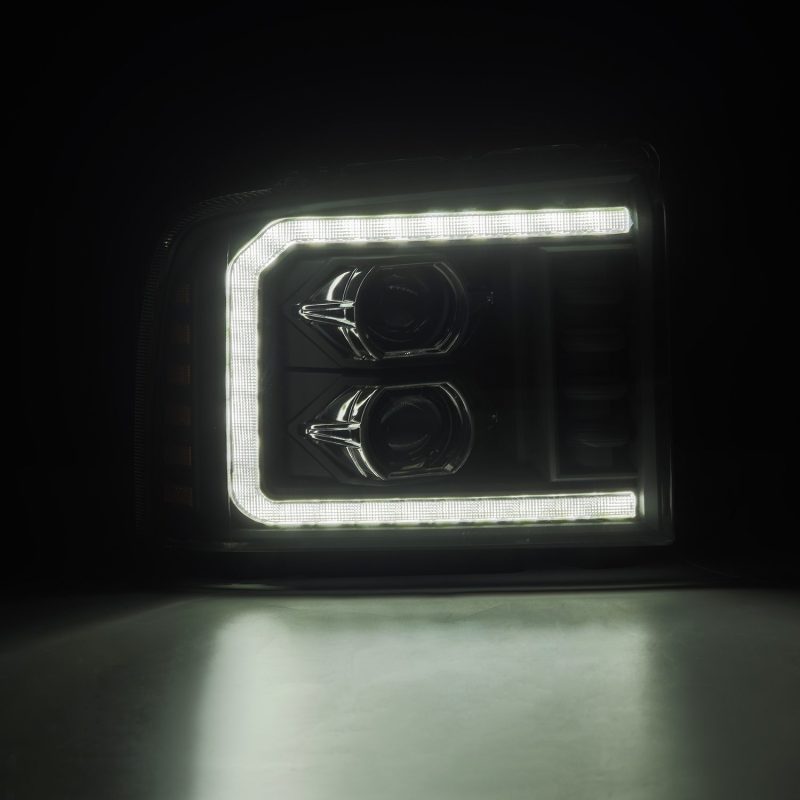 AlphaRex 05-07 Ford F250/350/450/550 Super Duty LUXX LED Proj HL Blk w/Actv Light & Seq Sig + SB DRL 880317 880317 User 2