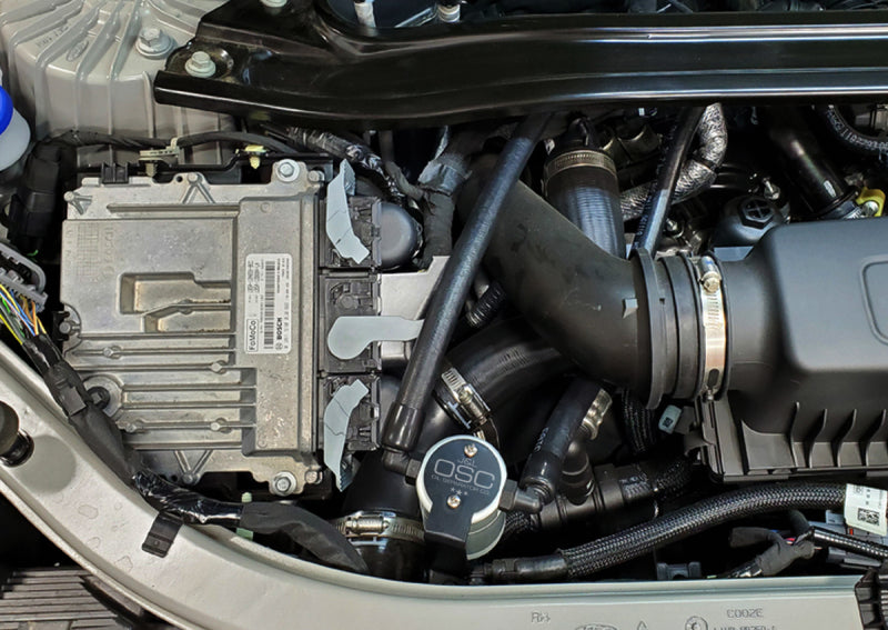 J&L 2020-2022 Ford Explorer 3.0L EcoBoost Oil Separator 3.0 Passenger Side - Clear Anodized 3052P-C 3052P-C Photo - Mounted