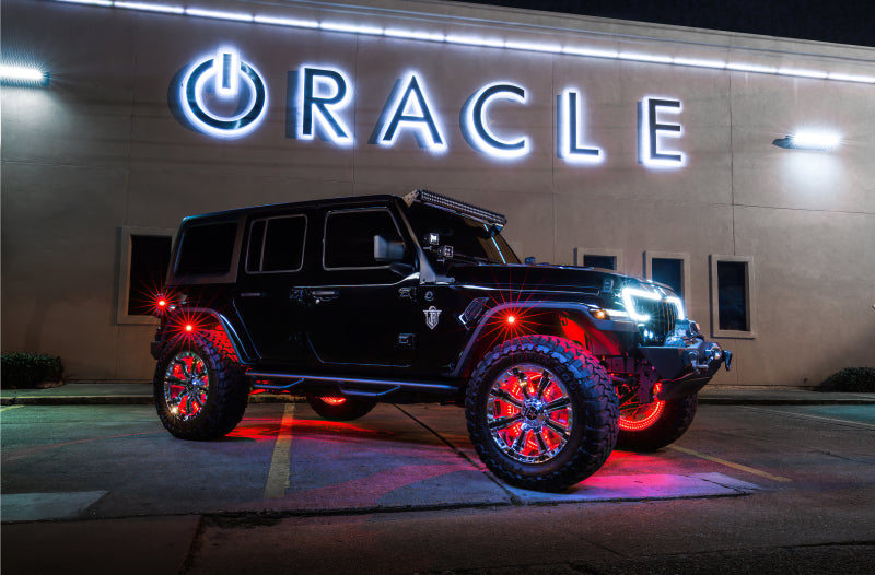 ORACLE Lighting Oracle LED Illuminated Wheel Rings - Double LED - Red 4228-003 4228-003 Photo - lifestyle view