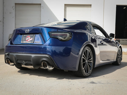 aFe Takeda 17-20 BRZ/FRS/86 2.5in 304 Stainless Steel Cat-Back Exhaust 49-36023-1P 49-36023-1P Photo - Mounted