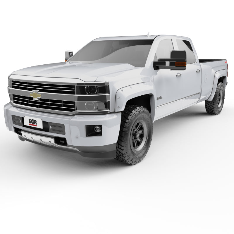 EGR 14+ Chev Silverado 6-8ft Bed Bolt-On Look Color Match Fender Flares - Set - Summit White 791574-GAZ 791574-GAZ Photo - Primary