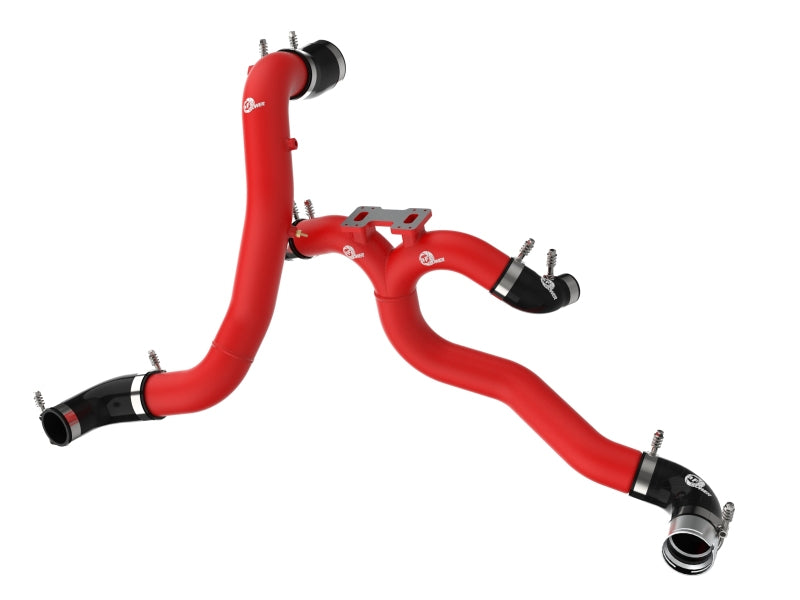 aFe 18-21 Kia Stinger V6-3.3L BladeRunner Alum Hot/Cold Charge Pipe Kit Red 46-20504-R 46-20504-R Photo - Primary