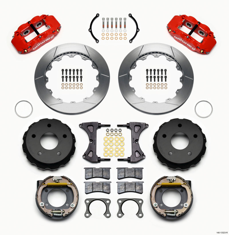 Wilwood Narrow Superlite 4R Rear P-Brk Kit 12.88in Red Big Ford 2.36in Off Bronco 5 x 5.50 140-13323-R 140-13323-R Photo - Primary