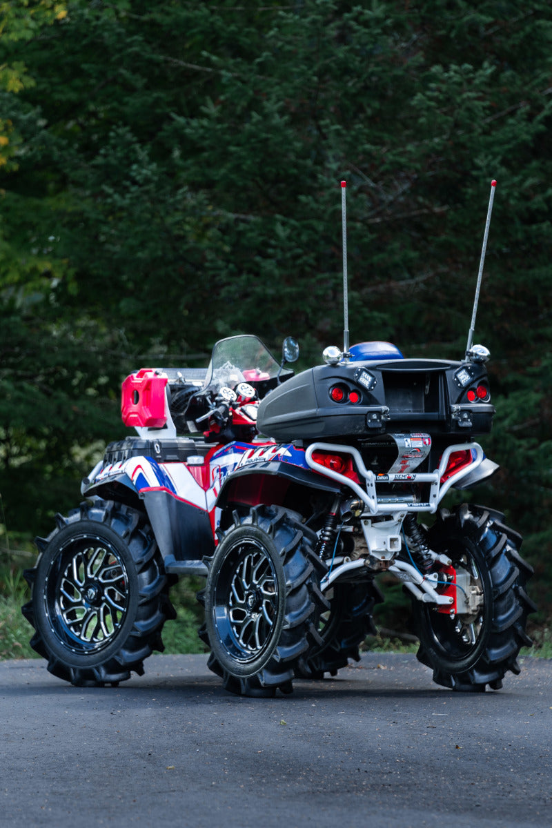 MBRP 2011+ Polaris Sportsman Touring 850 T304 Stainless Single Slip-On Performance Series AT-9526PT AT-9526PT Photo - lifestyle view