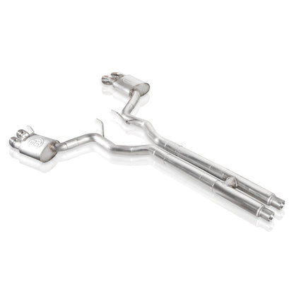 Stainless Works 2018+ Ford Mustang GT 3in Redline Series Catback H-Pipe w/Active Valves & Quad Tips M18CBHFCV M18CBHFCV Photo - Unmounted