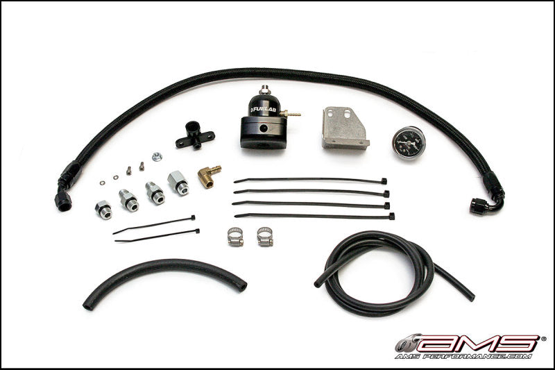 AMS Performance 08-15 Mitsubishi EVO X Fuel Pressure Regulator Kit - Black AMS.04.07.0001-1 AMS.04.07.0001-1 Photo - Primary