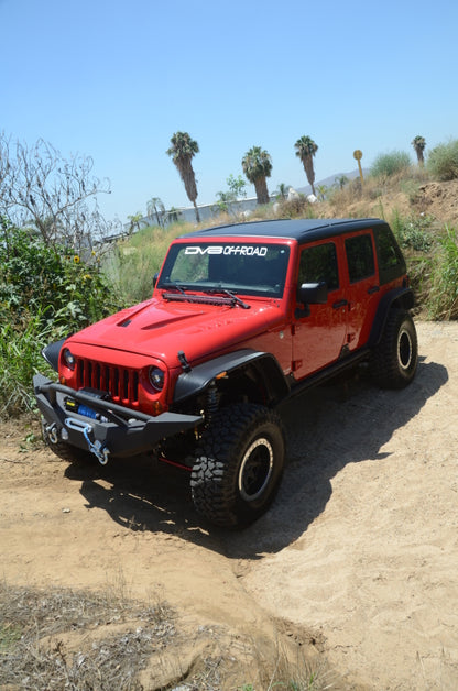 DV8 Offroad 07-18 Jeep Wrangler JK 2 Piece Fast Back Hard Top 4 Door - Black HT07FB42 HT07FB42 Photo - Mounted