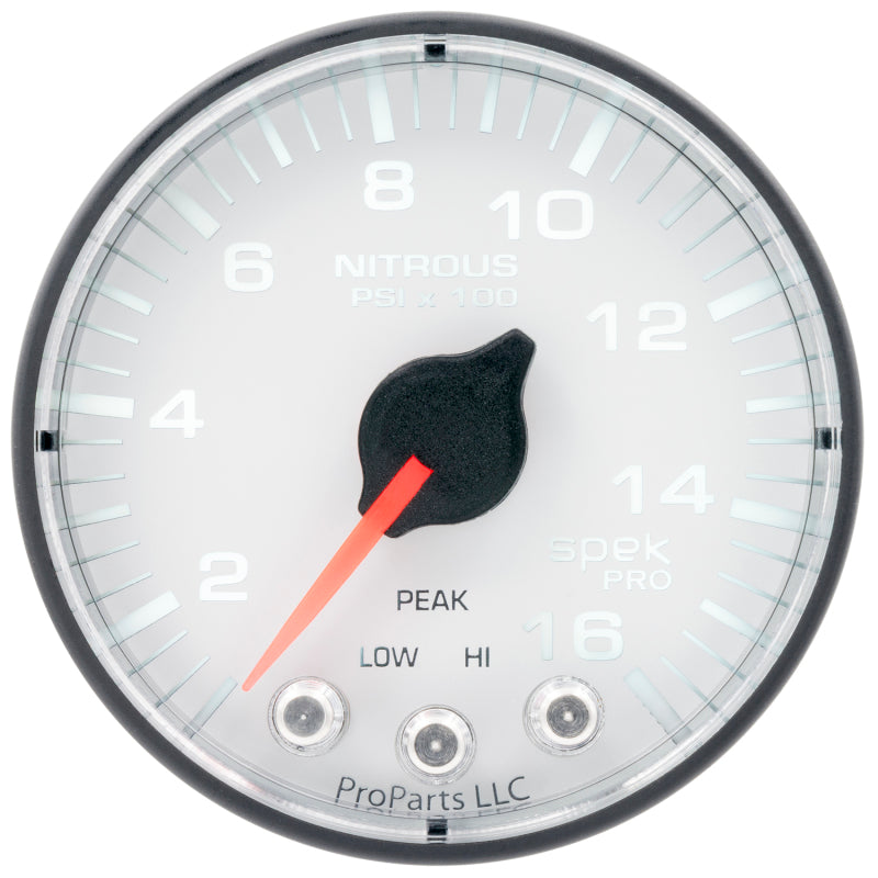 Autometer 2-1/16" Nitrous Pressure, 0-1600 Psi, Stepper Motor, Spek-Pro, White P320128 User 2