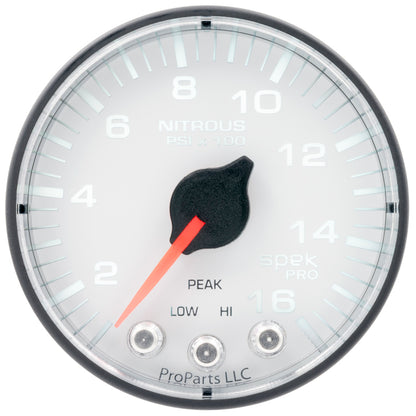 Autometer 2-1/16" Nitrous Pressure, 0-1600 Psi, Stepper Motor, Spek-Pro, White P320128 User 2