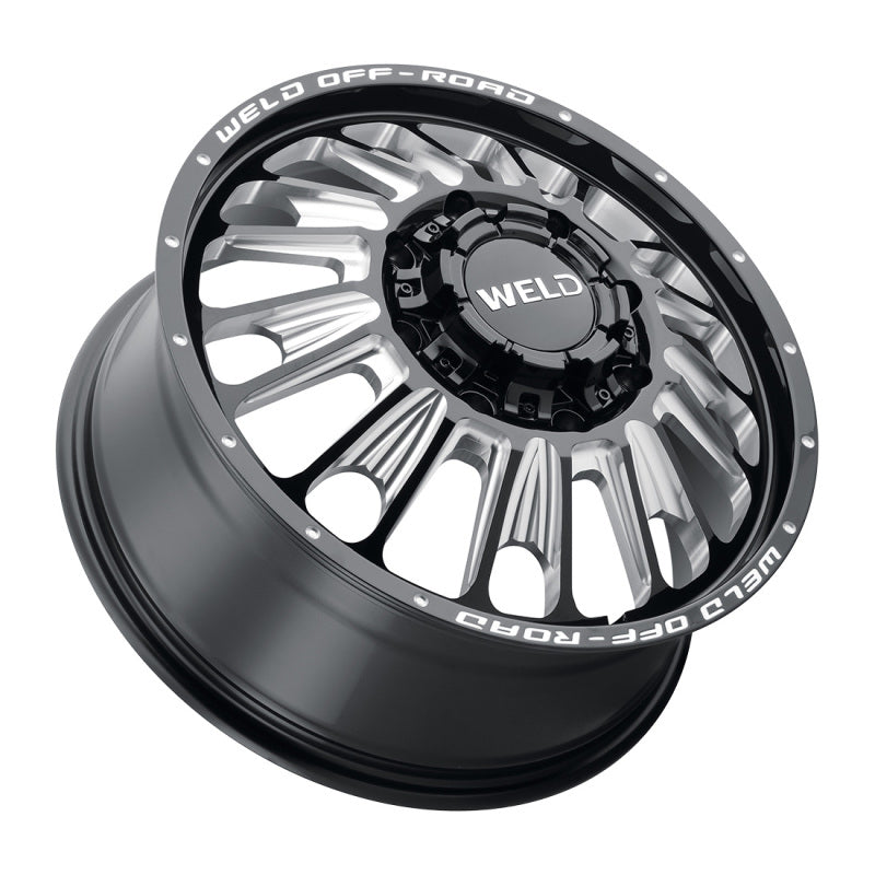 Weld Off-Road W121 20X8.25 Scorch Outer 8X200 ET-202 BS-3.17 Gloss Black MIL 142.2 W12108292N31 W12108292N31 Photo - Primary