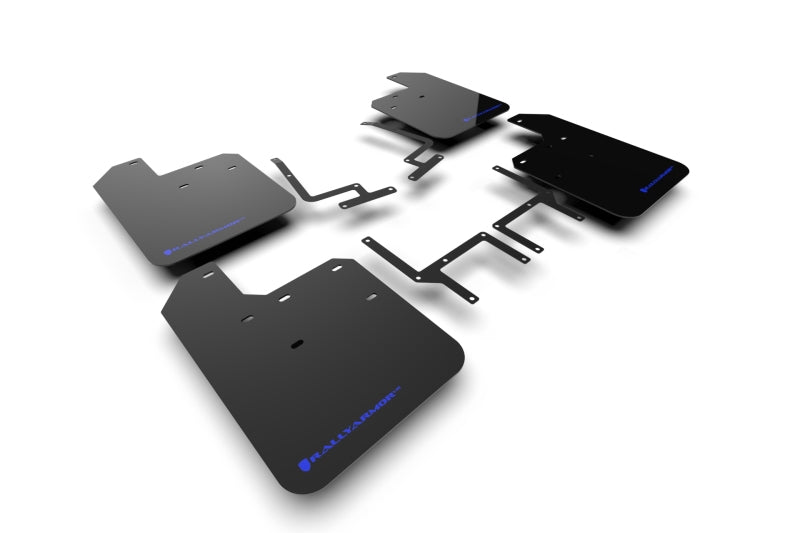 Rally Armor 18-22 Jeep JL Wrangler Black UR Mud Flap w/ Blue Logo MF54-UR-BLK/BL MF54-UR-BLK/BL Photo - Primary