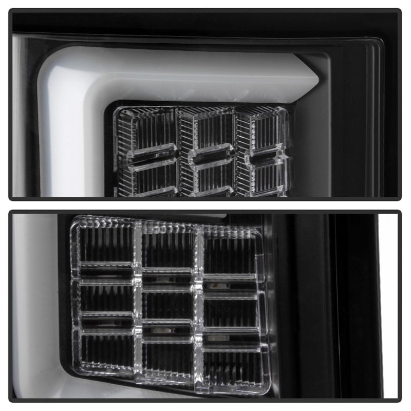 Spyder 07-10 Jeep Grand Cherokee Light Bar LED Tail Lights - Black ALT-YD-JGC07V2-LB-BK 5086655 5086655 Photo - Unmounted