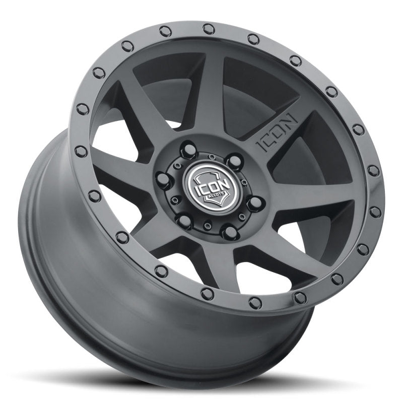 ICON Rebound 17x8.5 6x135 6mm Offset 5in BS 87.1mm Bore Double Black Wheel 1817856350DB 1817856350DB Photo - Unmounted