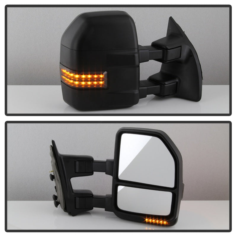 SPYDER xTune 08-15 Ford Super Duty LED Telescoping Manual Mirrors - Smk (Pair) (MIR-FDSD08S-G4-MA-RSM-SET) 9943119 9943119 Photo - Unmounted