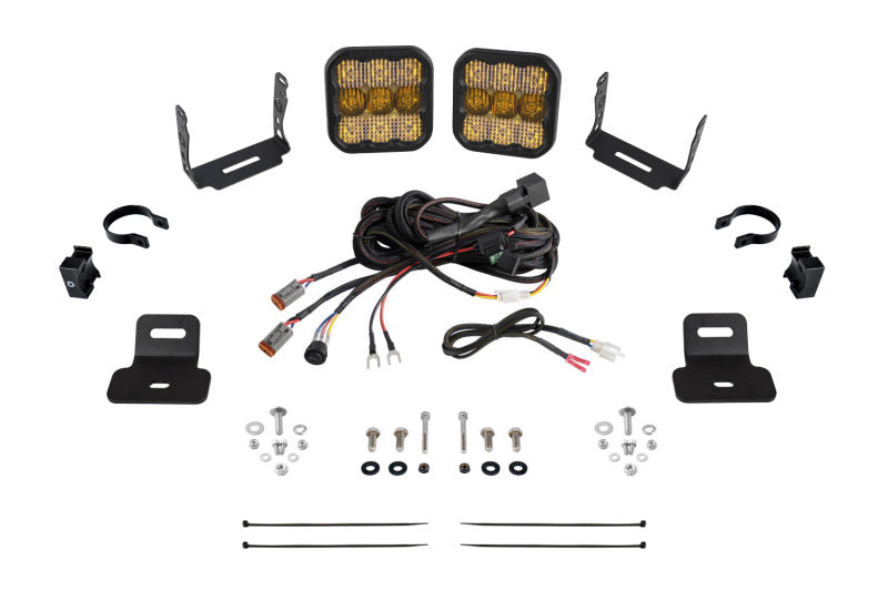 Diode Dynamics 17-24 Can-Am Maverick X3 SS5 Stage Series Ditch Light Kit - Sport Yellow Combo DD7869 DD7869 Photo - Primary