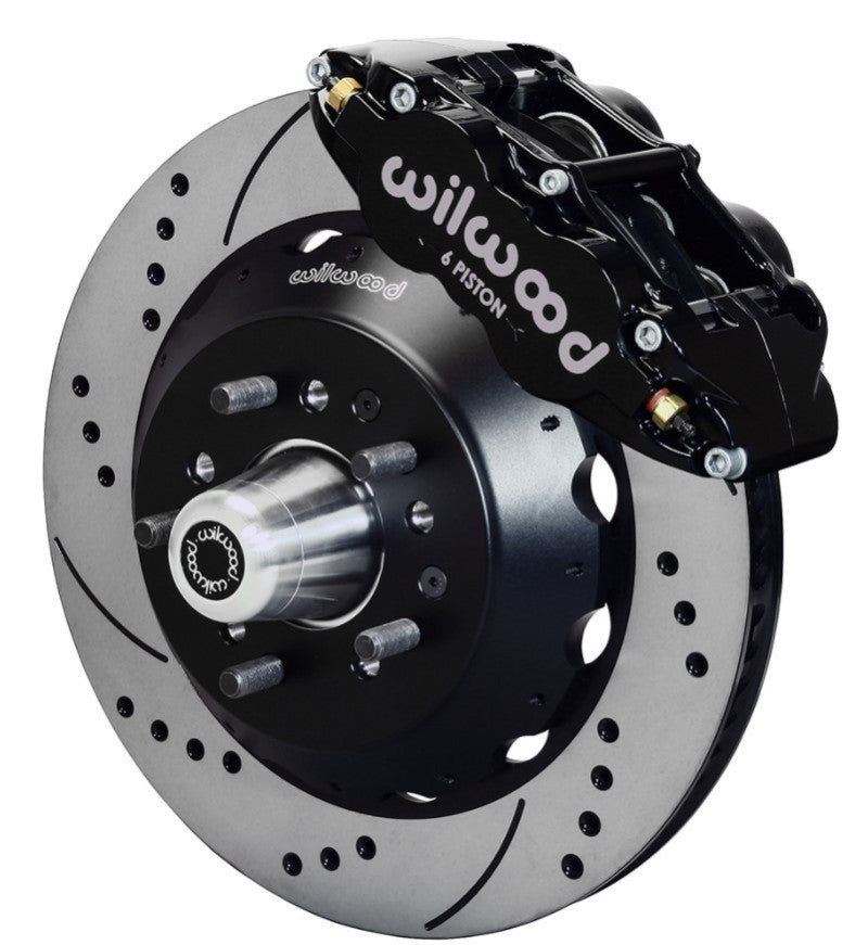 Wilwood Narrow Superlite 6R Dust-Seal Front Hub Kit 14.00in Drilled 1965-1969 Mustang Drum Spindle 140-15407-D 140-15407-D User 1