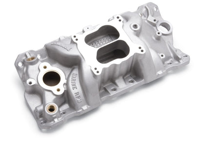 Edelbrock Manifold, Sbc 23-degree, Marine Rpm,  1987-1995, With Brass 2506 Photo - Primary