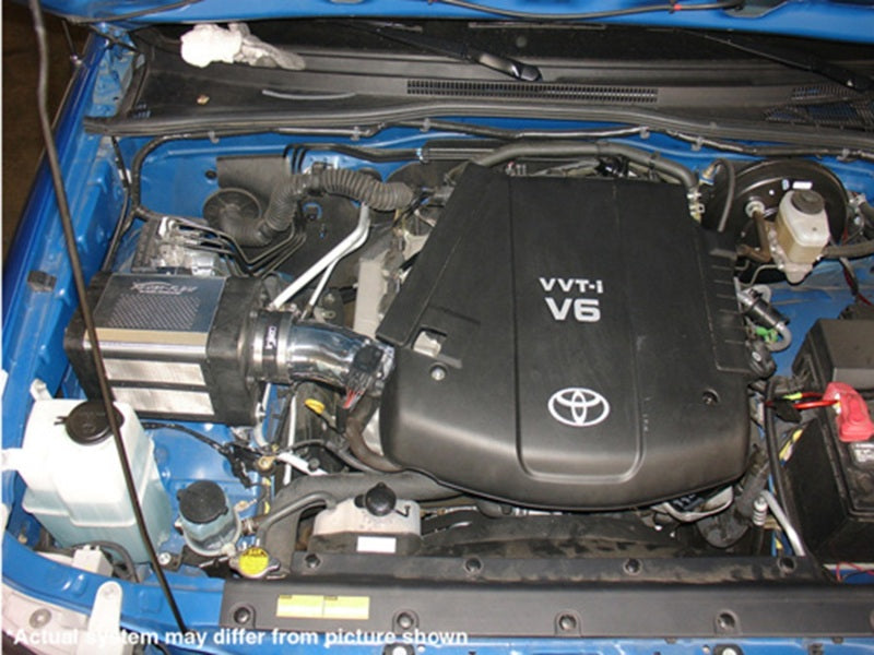 Injen Wrinkle Black Power-Flow Air Intake 05-09 Tacoma X-Runner 4.0L V6 PF2056WB Photo - Mounted
