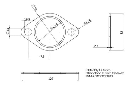 GReddy Replacement Exhaust Gaskets for GReddy Exhausts - Oval, 2-bolt