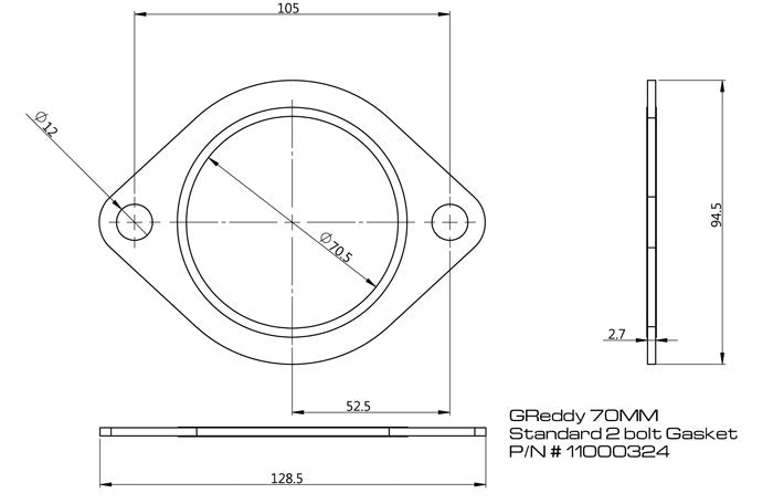 GReddy 70MM EXHAUST SYSTEM GASKET - () 11000324