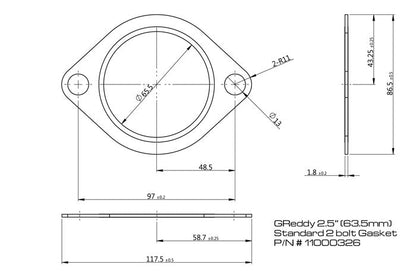 GReddy 2.5" EXHAUST SYSTEM GASKET - () 11000326