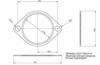 GReddy Replacement Exhaust Gaskets for GReddy Exhausts - Oval, 2-bolt