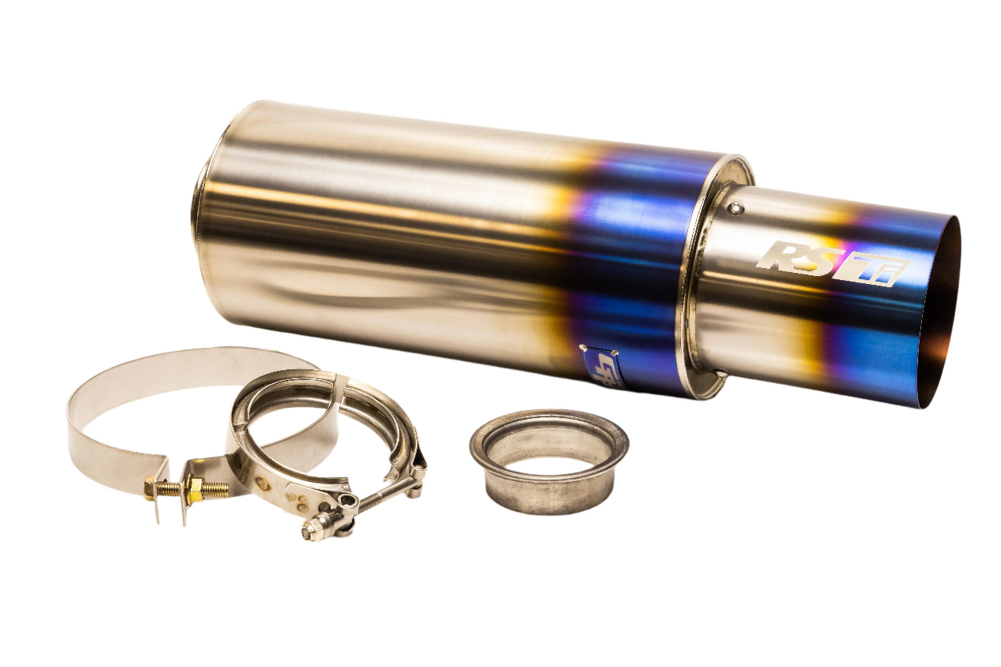 GReddy Universal RS-Ti Round Titanium Muffler(s) and Tip with V-Band