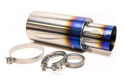 GReddy Universal RS-Ti Round Titanium Muffler(s) and Tip with V-Band
